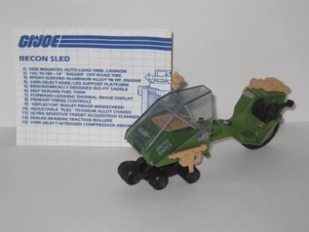 L.C.V.  Recon Sled (Low Crawl Vehicle) (1986) w/ Inst - G.I. Joe
